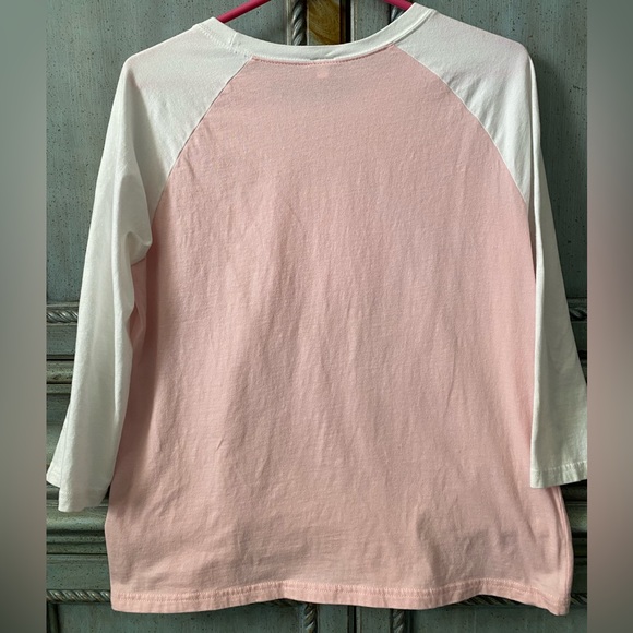 T-shirt with pink body/white 3/4 sleeves w/ “Green Beer Taste Tester” insignia - Picture 5 of 6